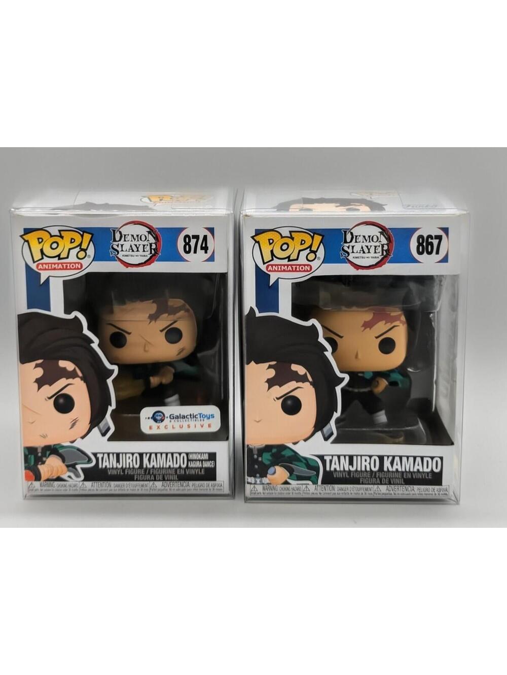 Funko Pop! Anime Demon Slayer Tanjiro Kamado Galactic Toys #874 & #867 Protector